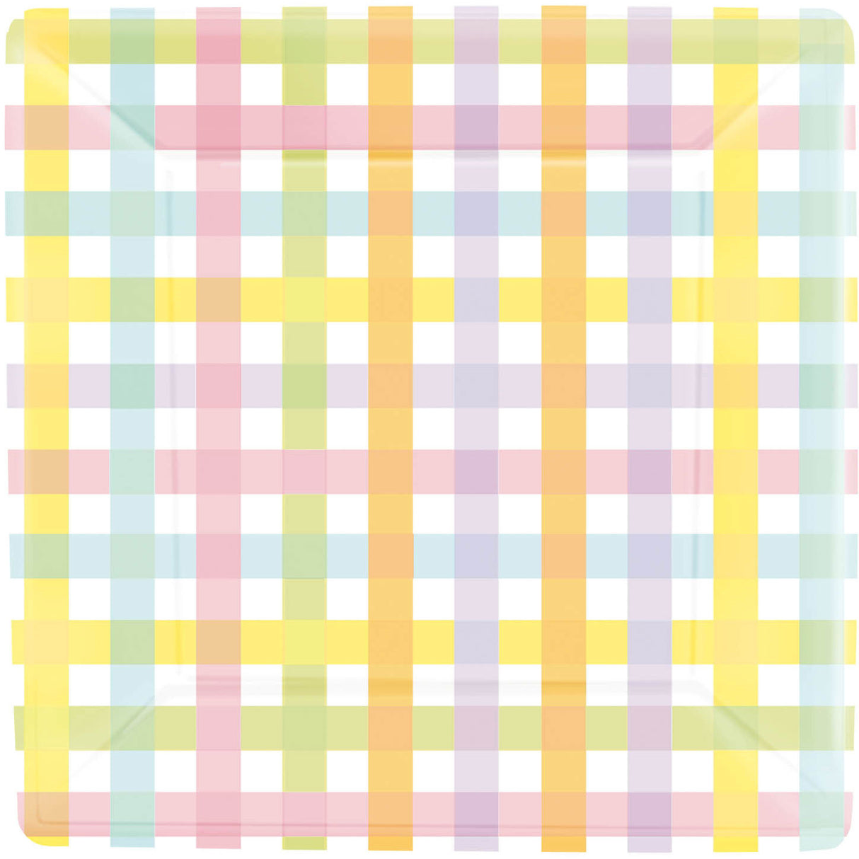 Colorful Gingham Banquet Plates (8ct)