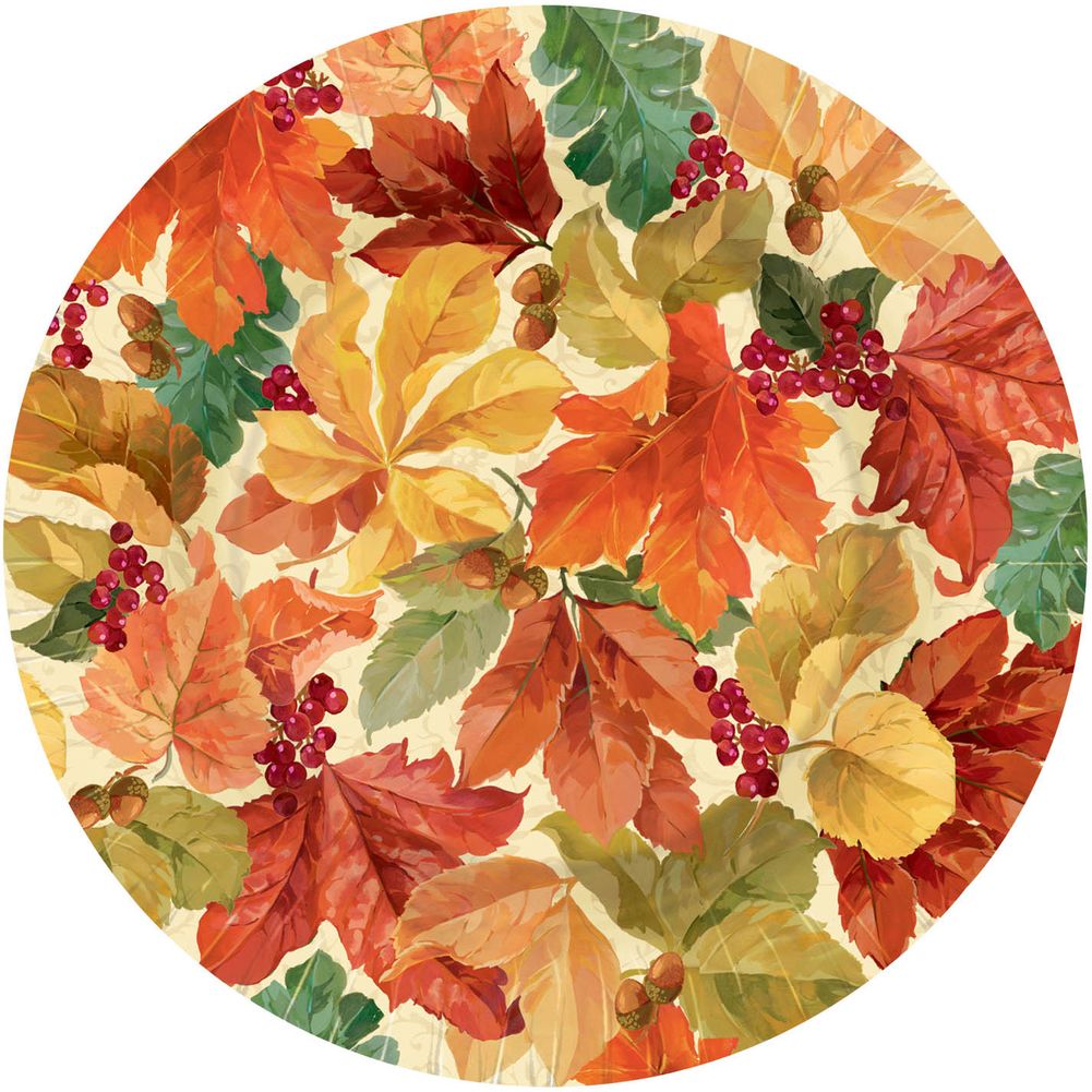 Elegant Leaves Banquet Plates (8ct)