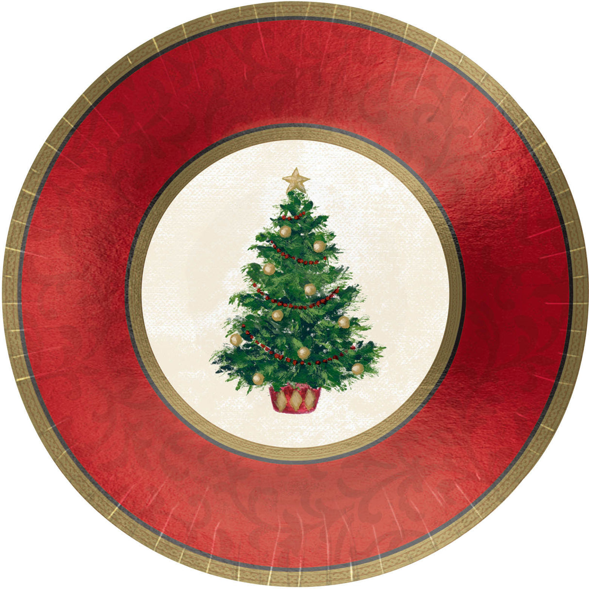 Classic Christmas Tree Banquet Plates (8ct)