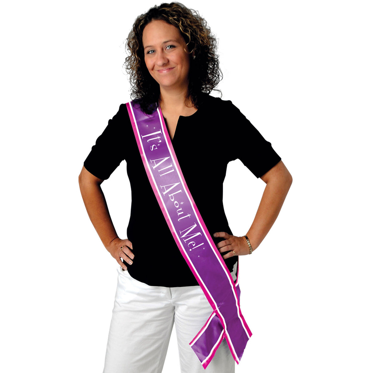 About Me Satin Sash
