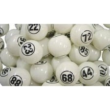 White Single Number Ball