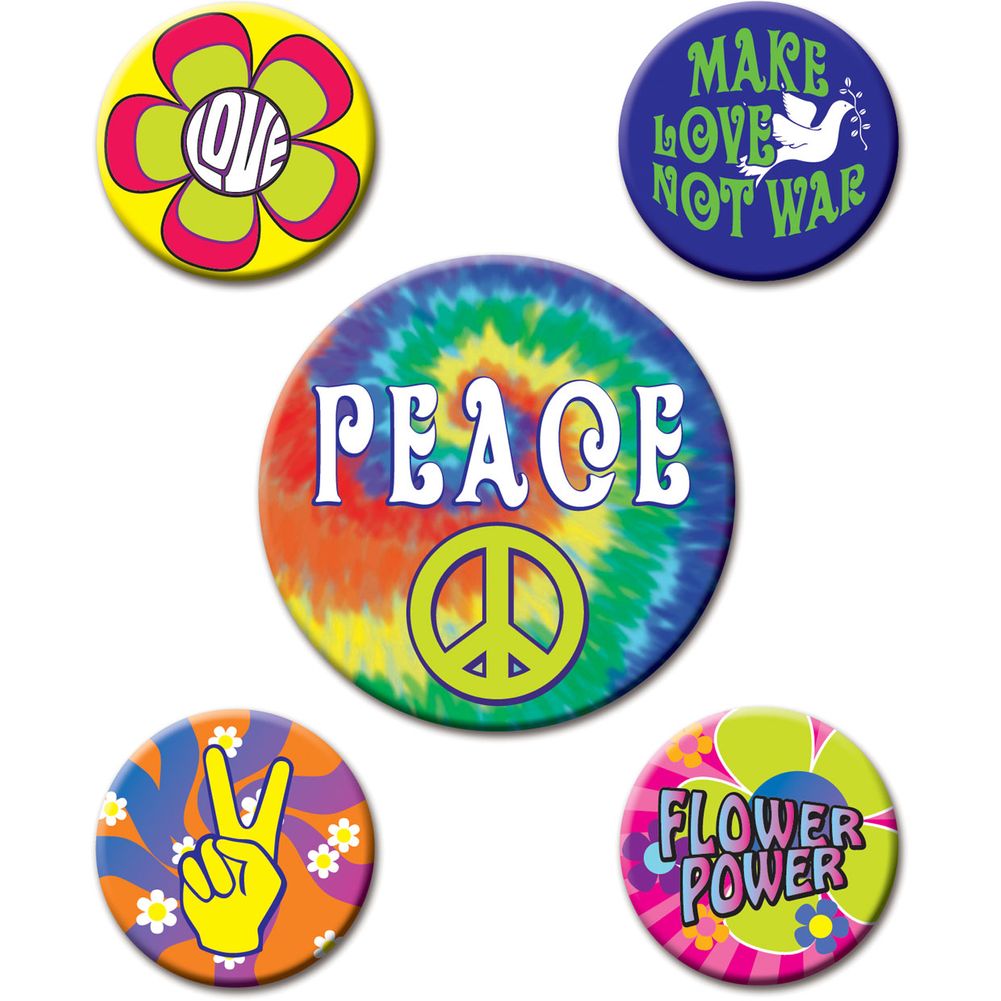 60's Party Buttons