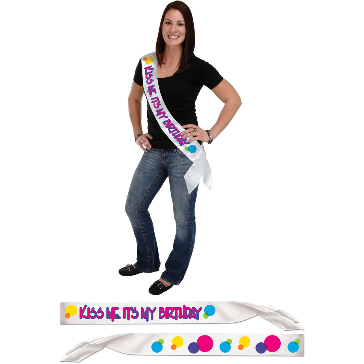 Kiss Me Satin Sash