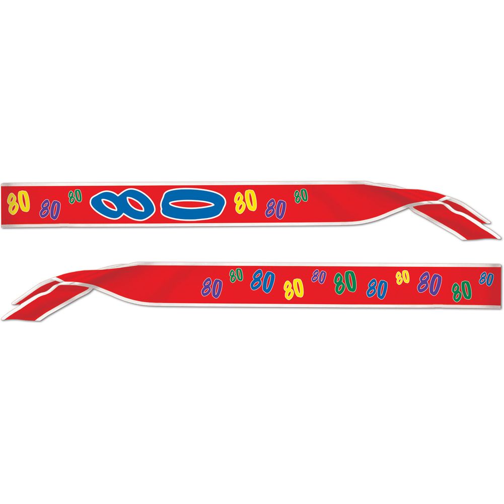 &quot;80&quot; Satin Sash