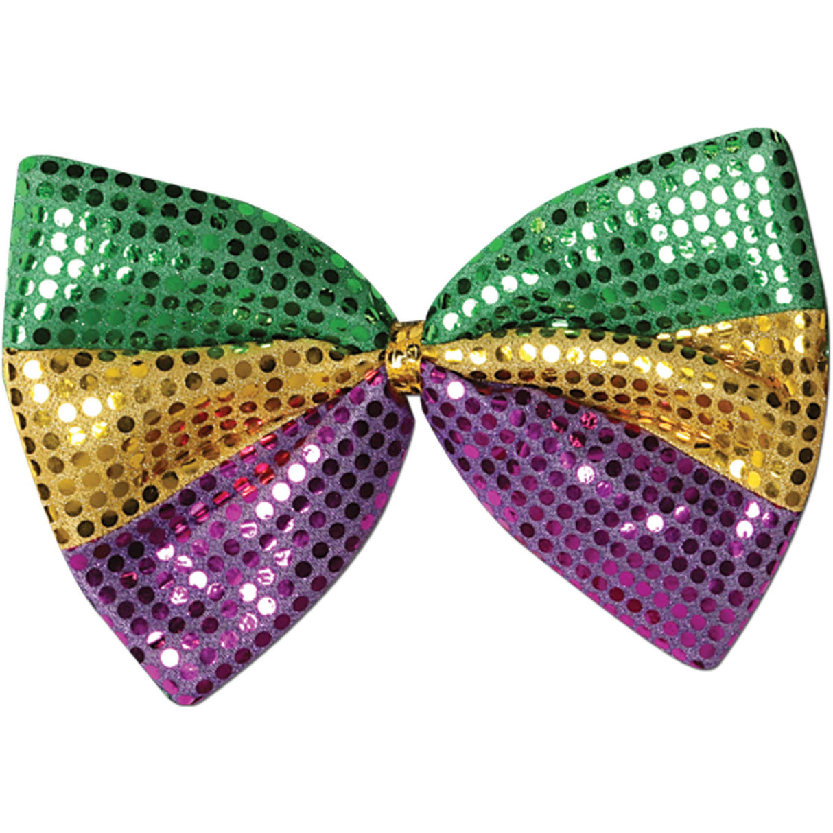 Jumbo Mardi Gras Glitz 'N Gleam Bow Tie