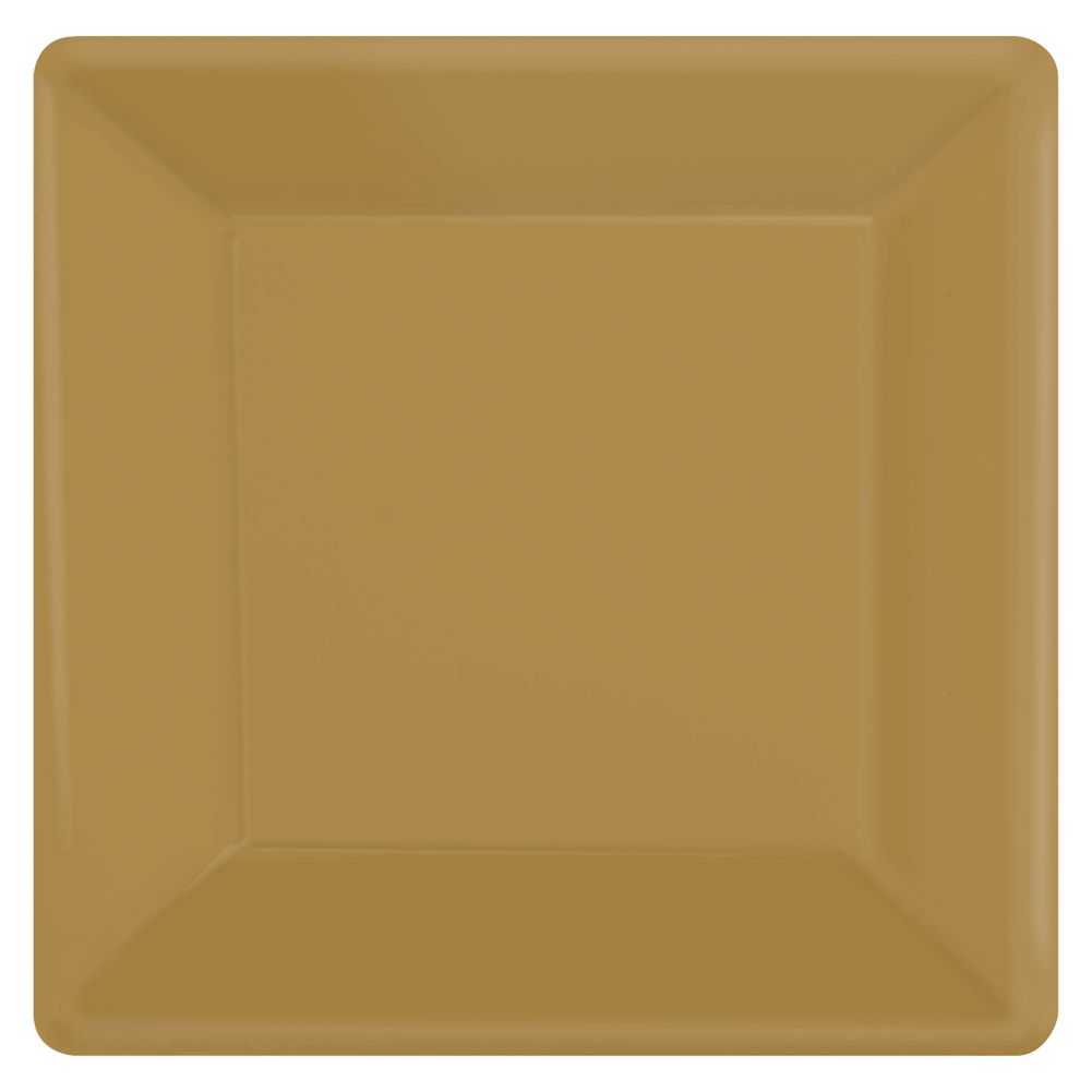 Gold Square Paper Dessert Plates (20ct)