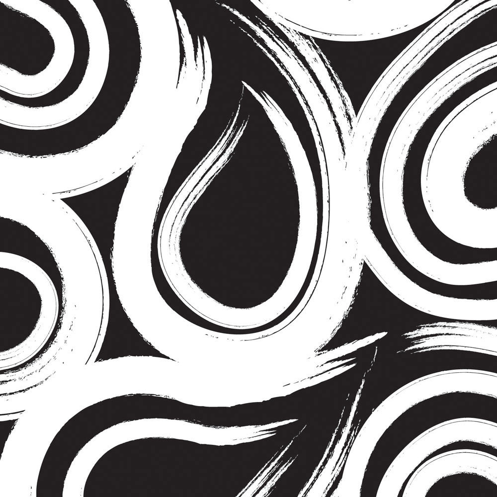 Black Velvet Swirl Beverage Napkins (16ct)