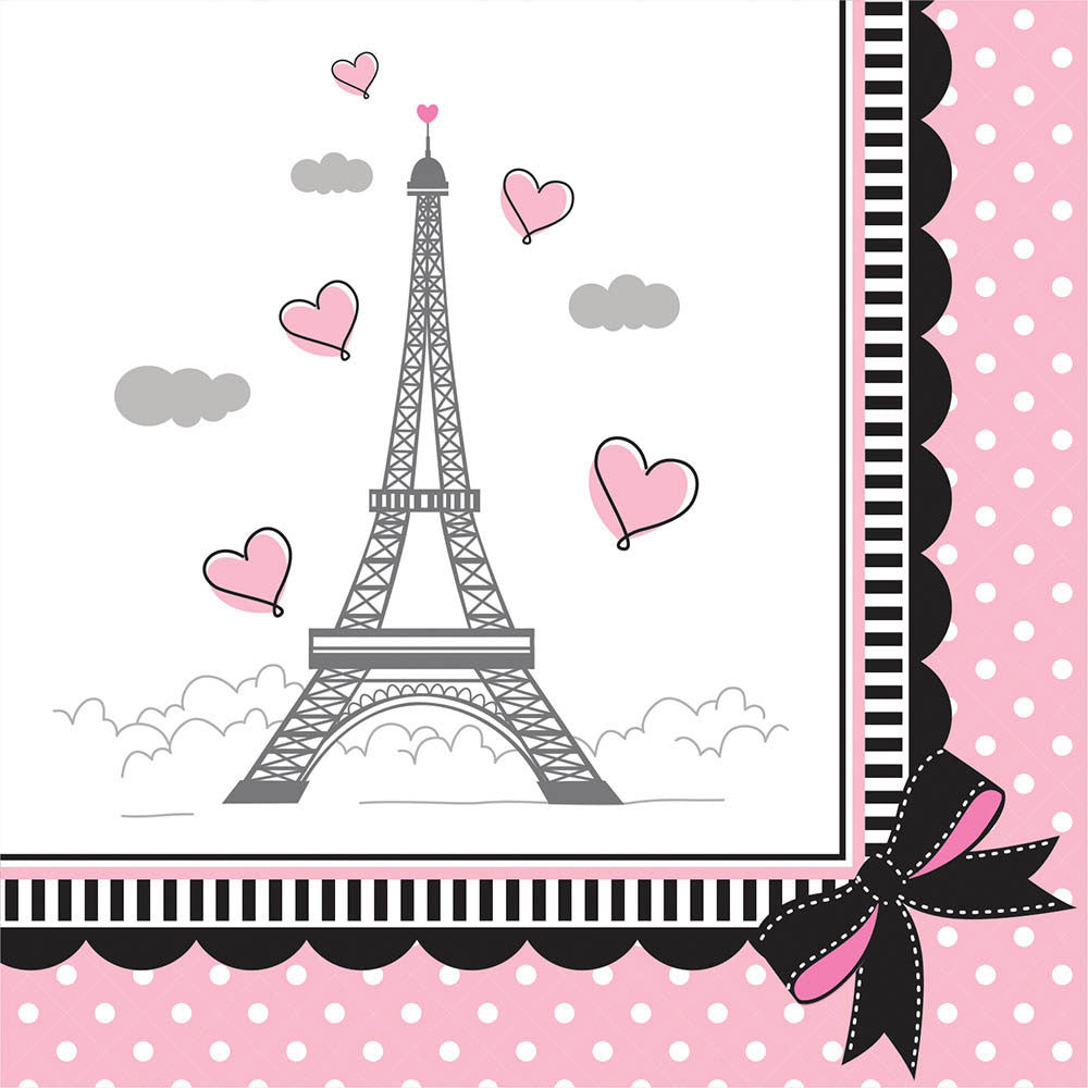 Party in Paris Beverage Napkins (18ct)