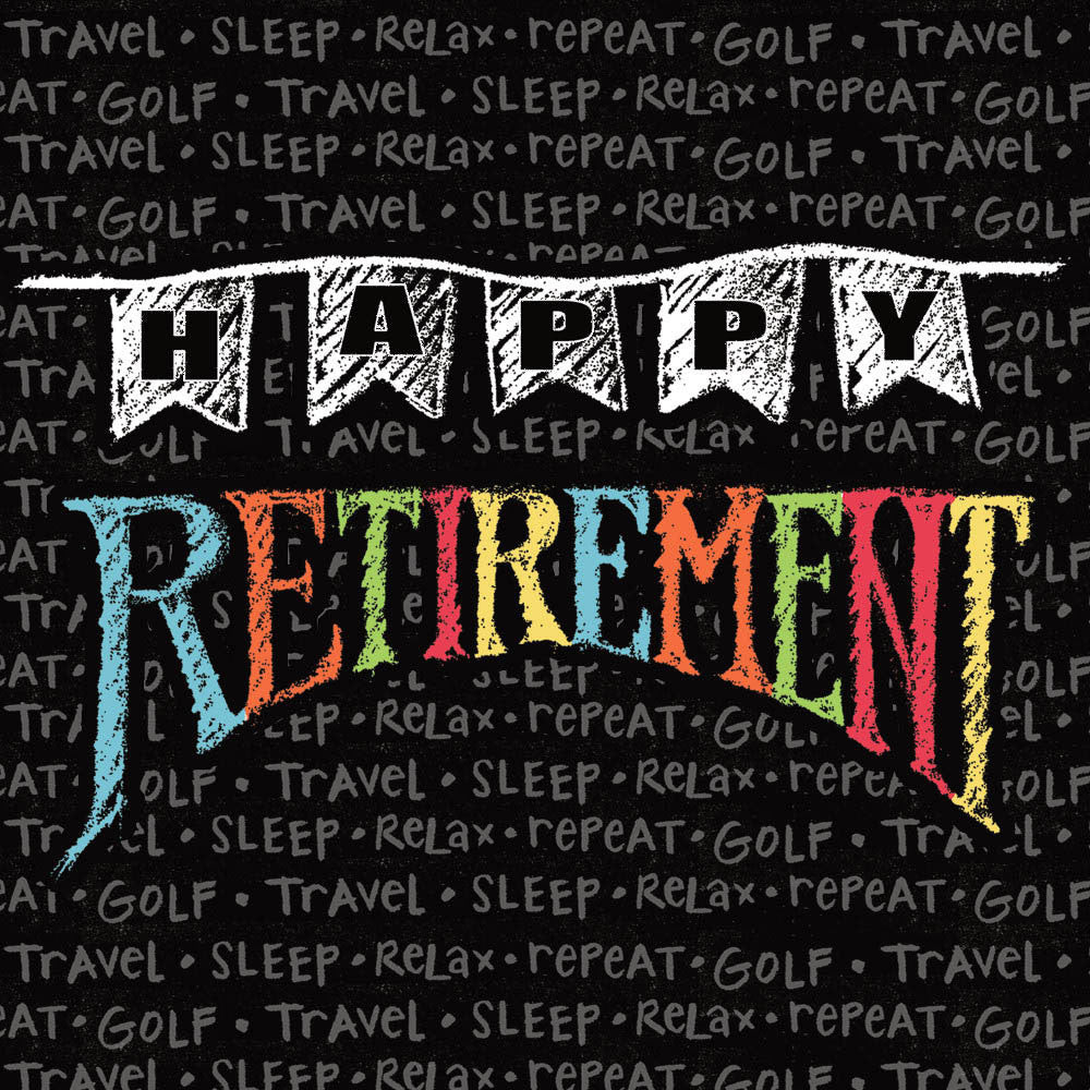 Retirement Chalk Beverage Napkins (16ct)