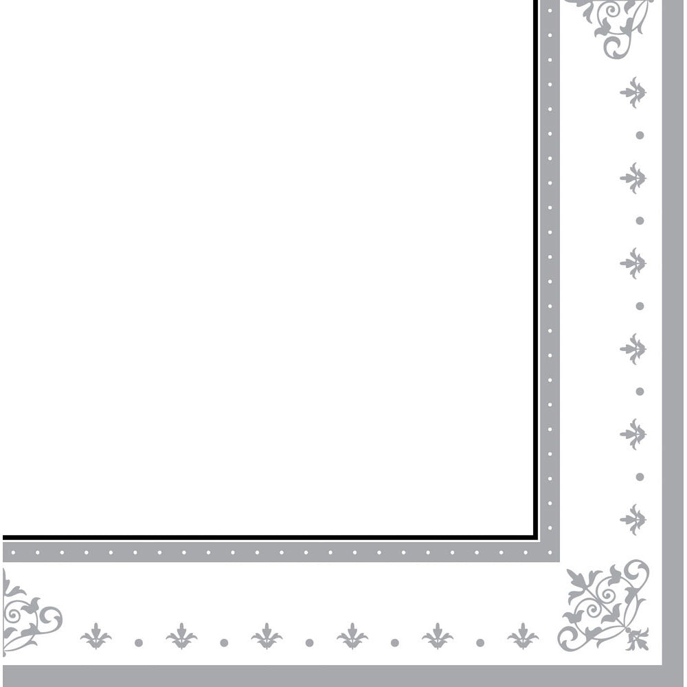 Stafford Silver Beverage Napkins (36ct)