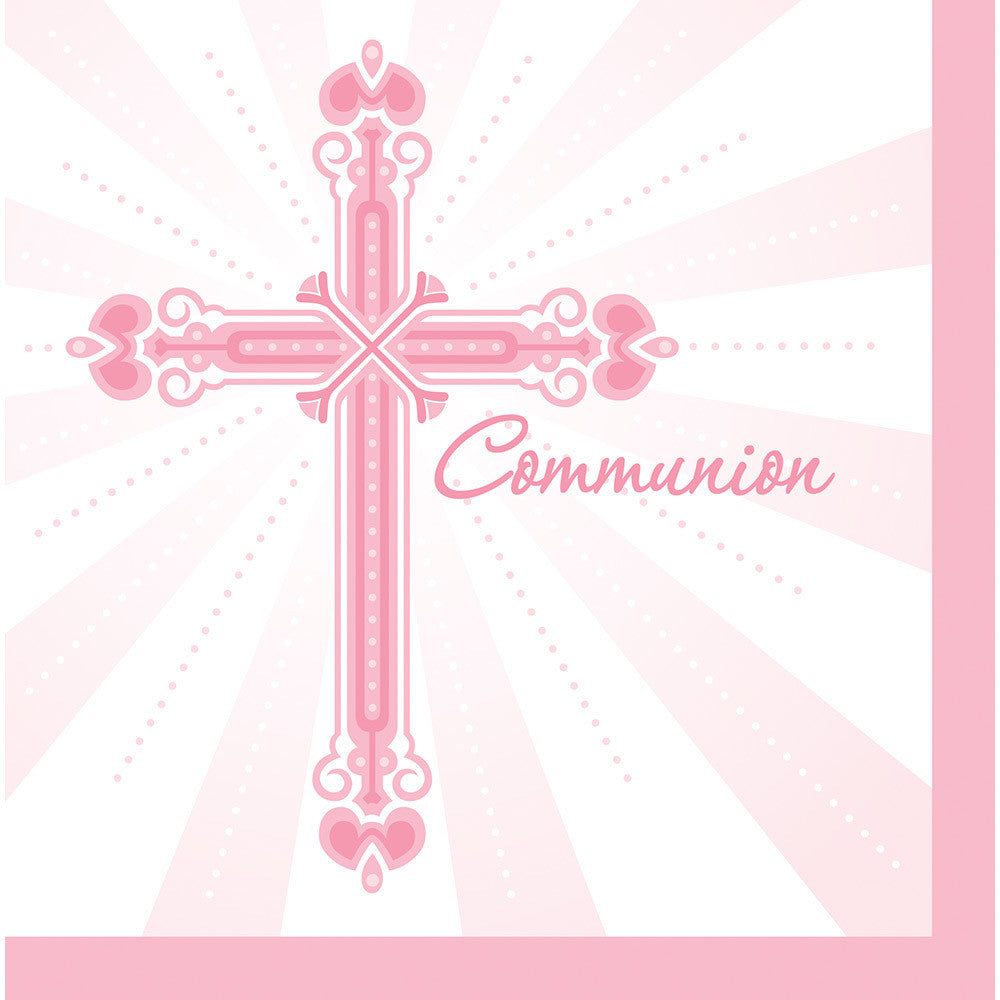 Blessings Pink Communion Luncheon Napkins (36 ct)