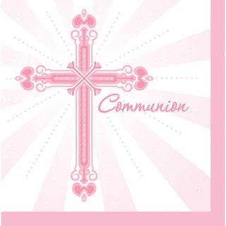 Blessings Pink Communion Luncheon Napkins (36 ct)
