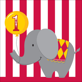 Circus Time! 1st Birthday Luncheon Napkins (16ct)
