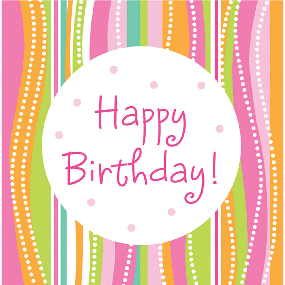 Mod Butterfly Birthday Luncheon Napkins (16ct)