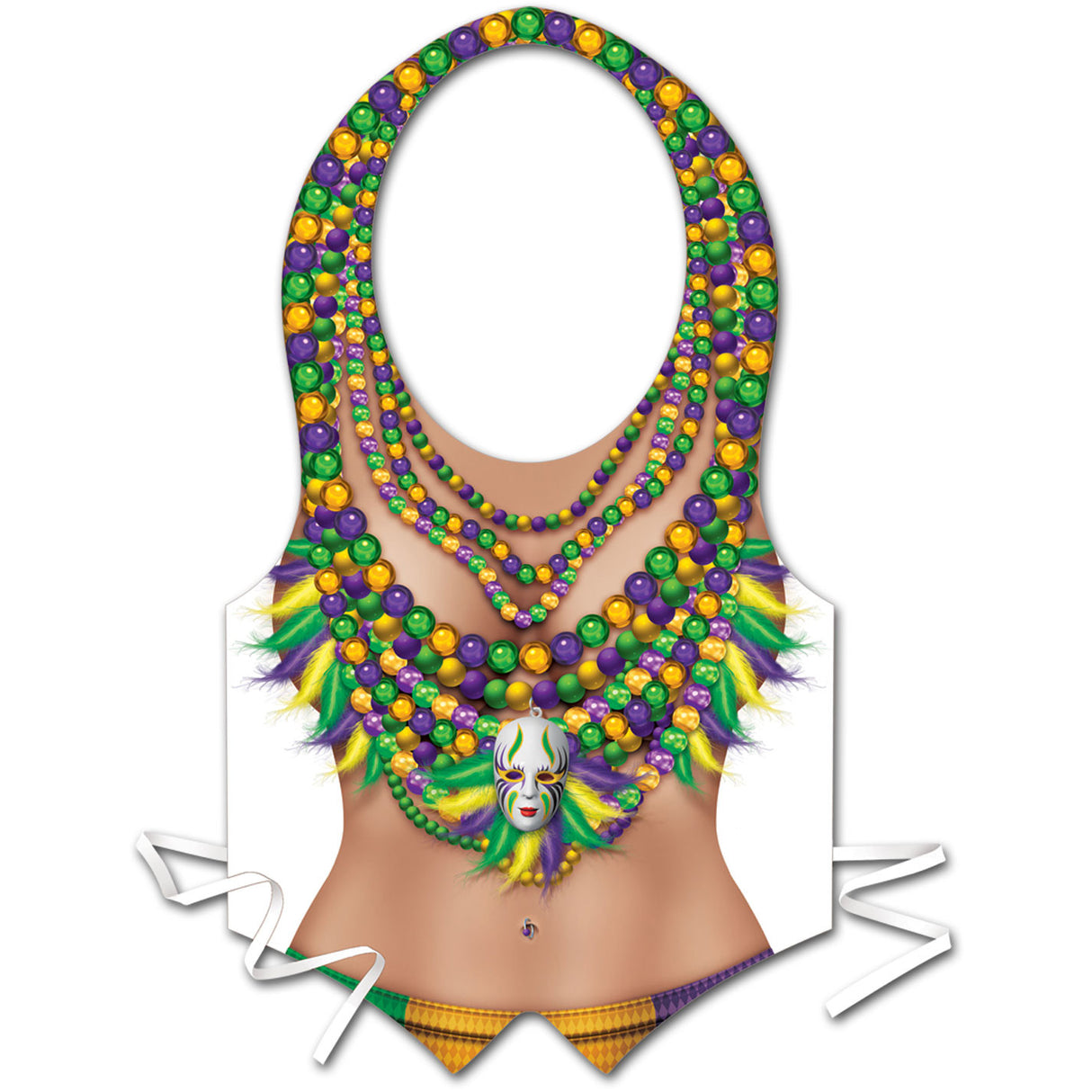 Pkgd Plastic Mardi Gras Vest