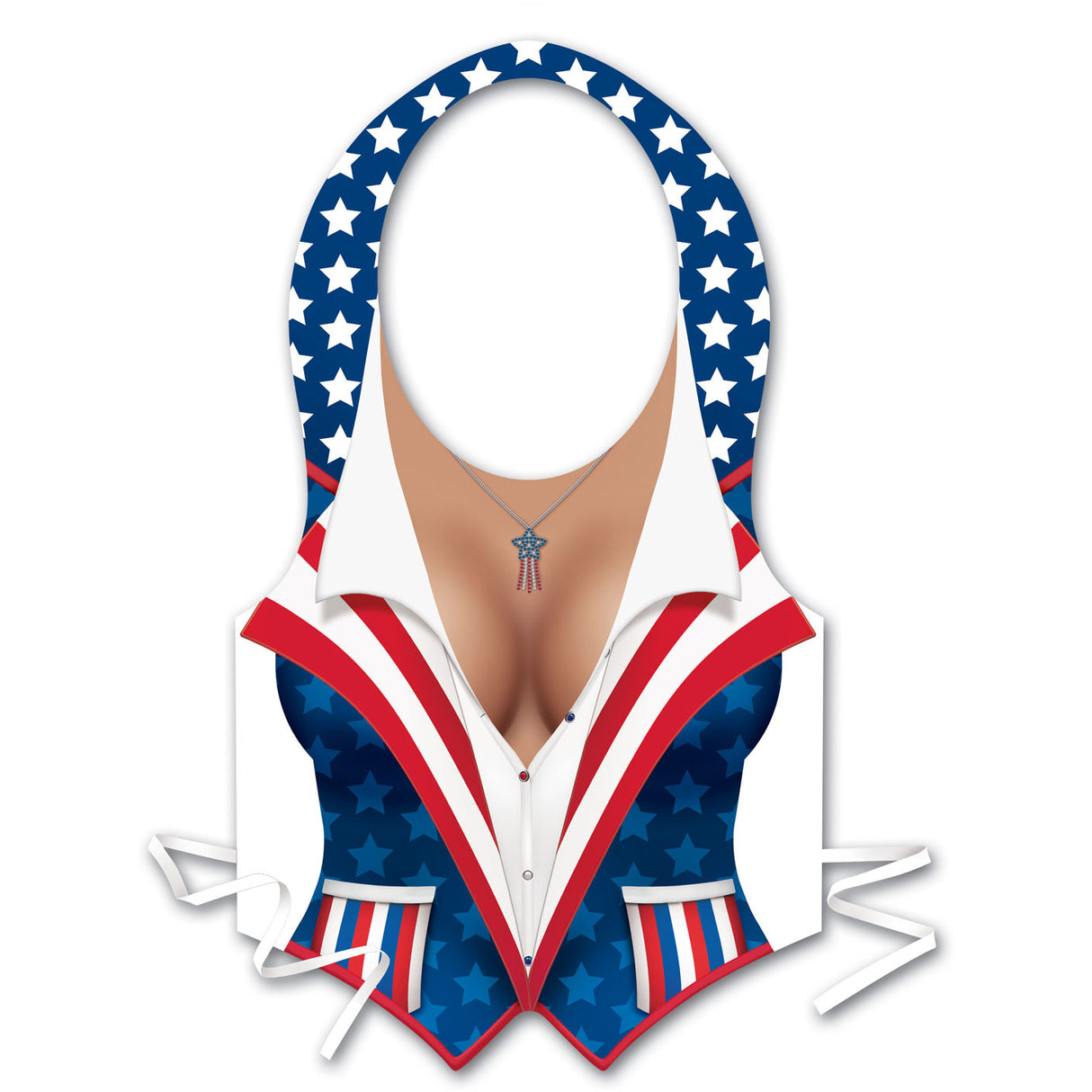 Plastic Female Patriotic Vest