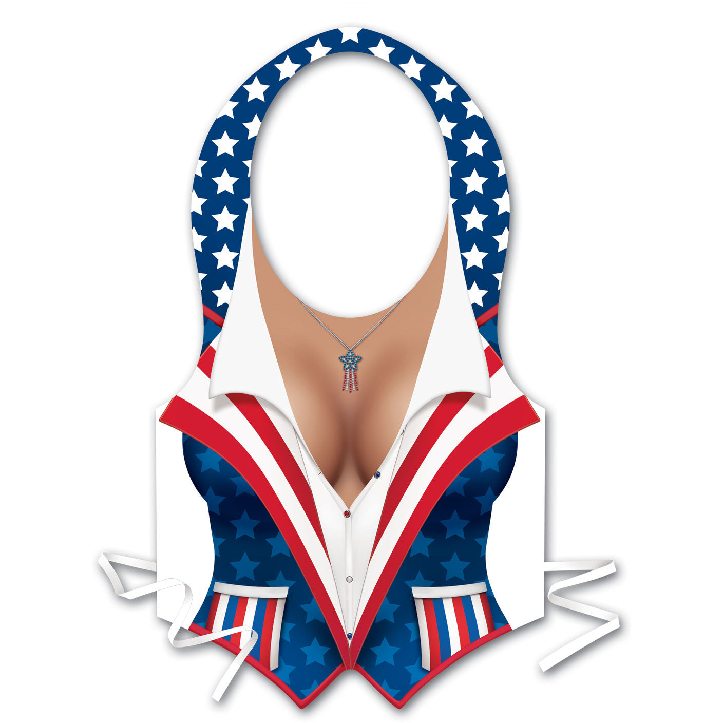 Plastic Female Patriotic Vest