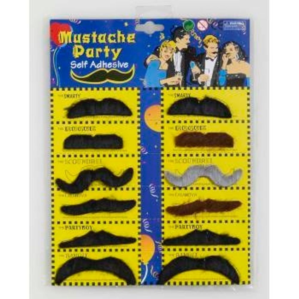 Moustache Card - 12 Per Card