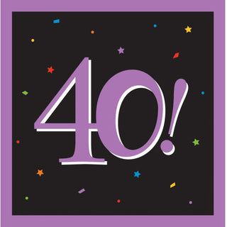 40 Birthday Milestones Luncheon Napkins (16ct)