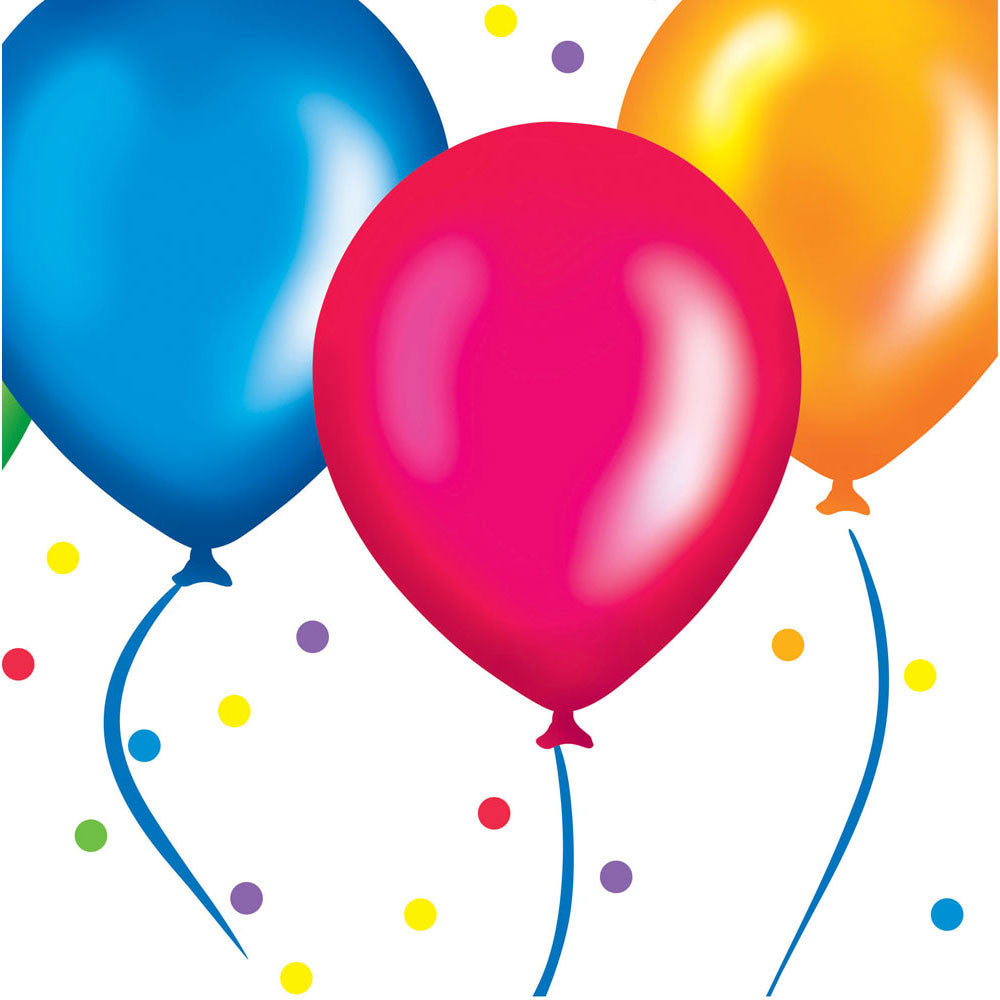 Birthday Balloons Luncheon Napkins (18ct)