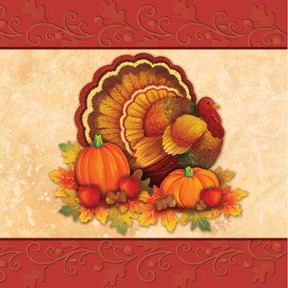 Thanksgiving Scroll Luncheon Napkins (16ct)