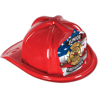 Red Plastic Jr Firefighter Hat