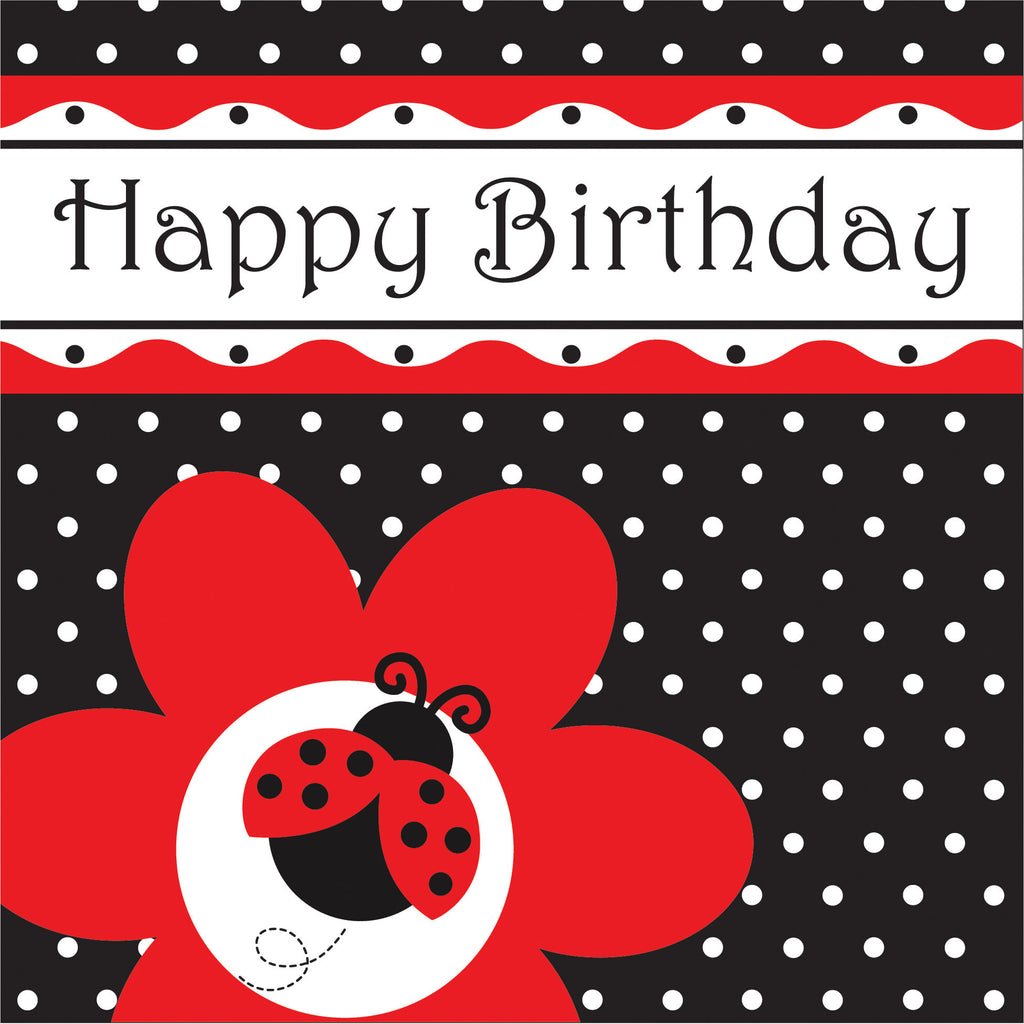 Ladybug Fancy Birthday Luncheon Napkins (16ct)