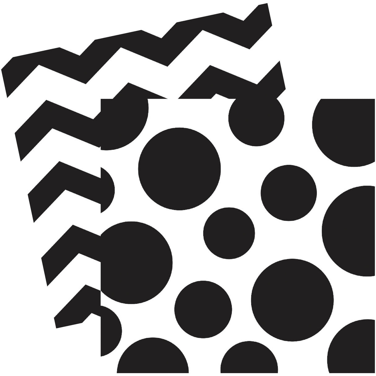 Black Velvet Chevron and Dot Luncheon Napkins (16ct)