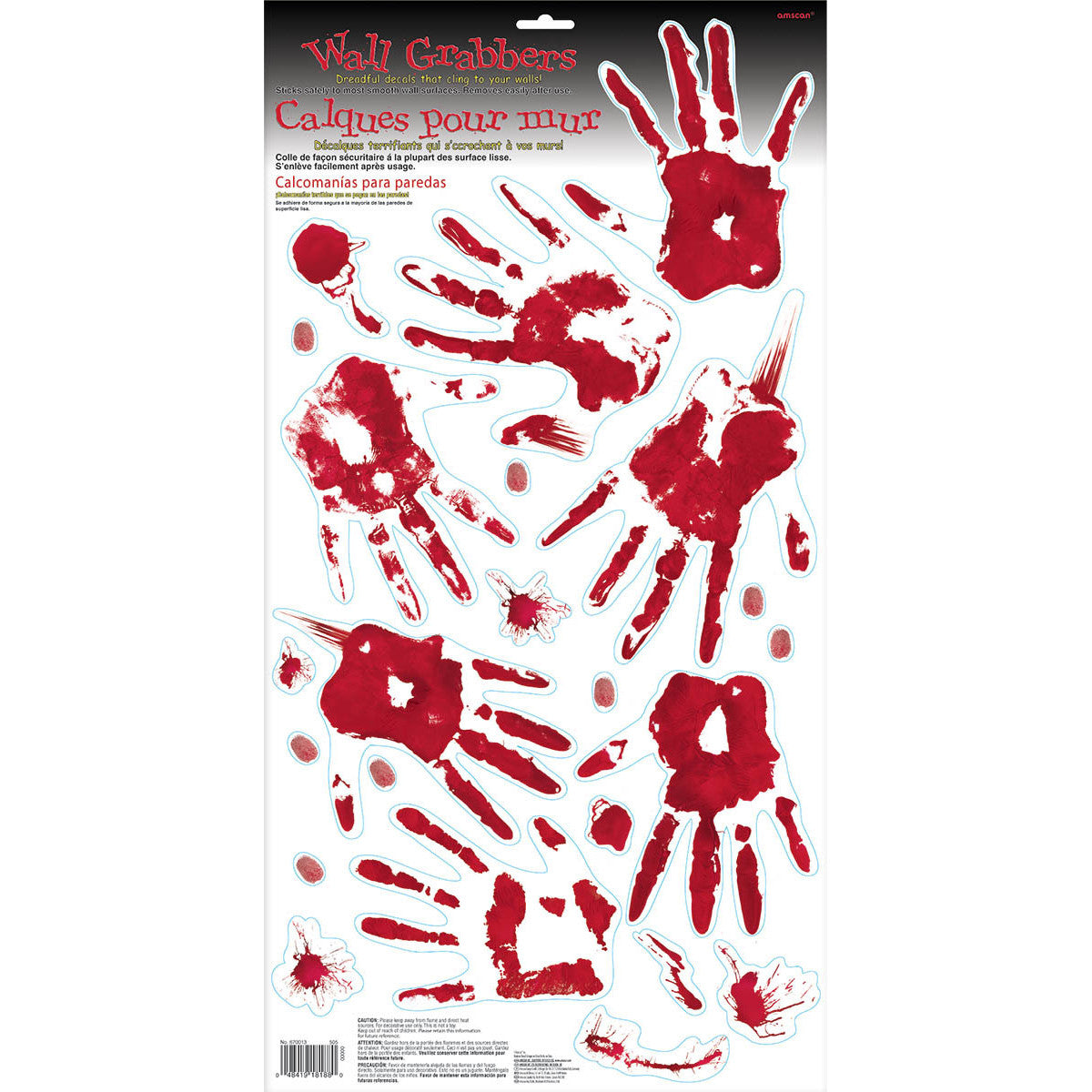 Skeleton Hand Print Wall Grabbers (1ct)