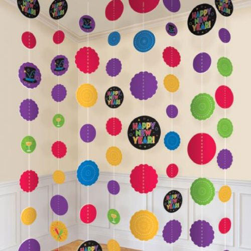 New Years String Decorations (8ct)
