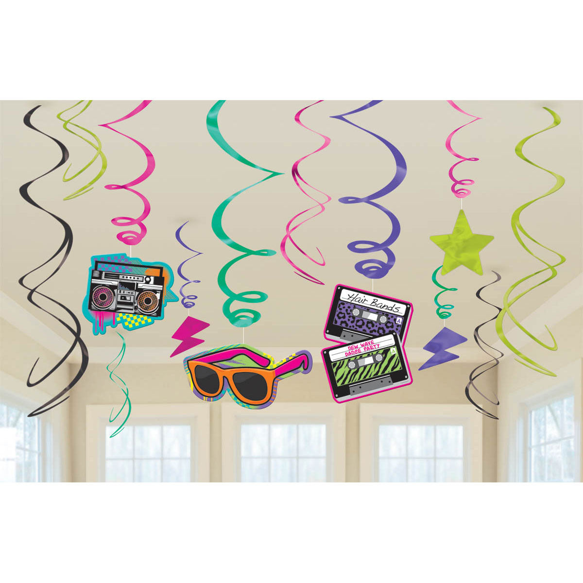 Totally 80's Hanging Swirls