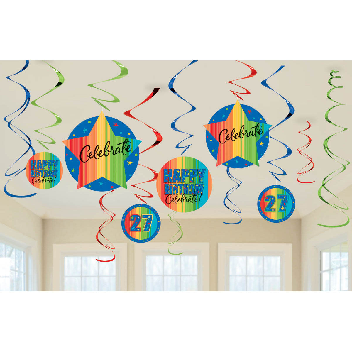 A Year To Celebrate Hanging Swirls (12ct)