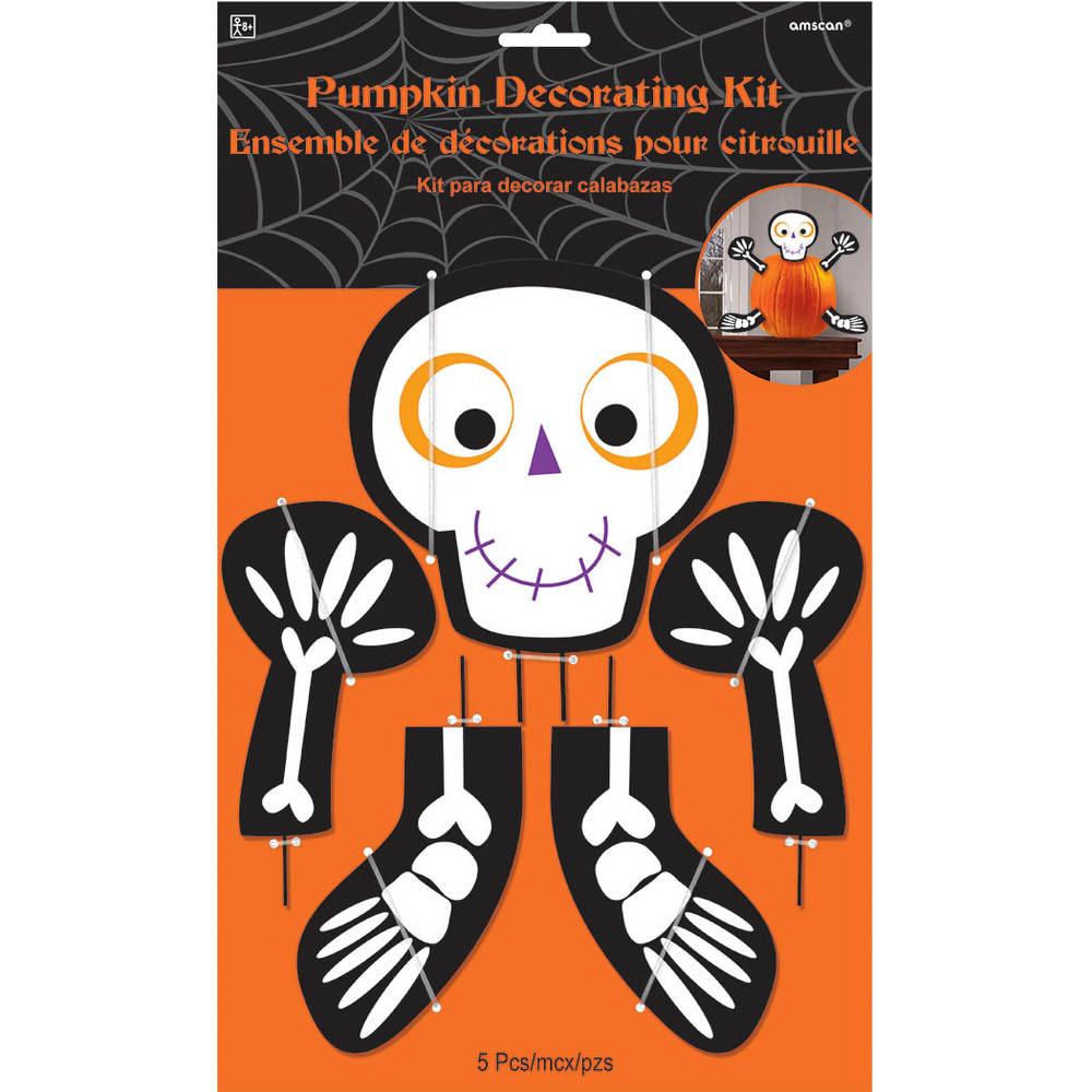 Skeleton Pumpkin Decorating Kit