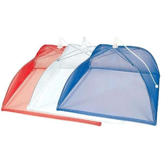 Patriotic Red, White & Blue Mesh Food Covers, 3ct