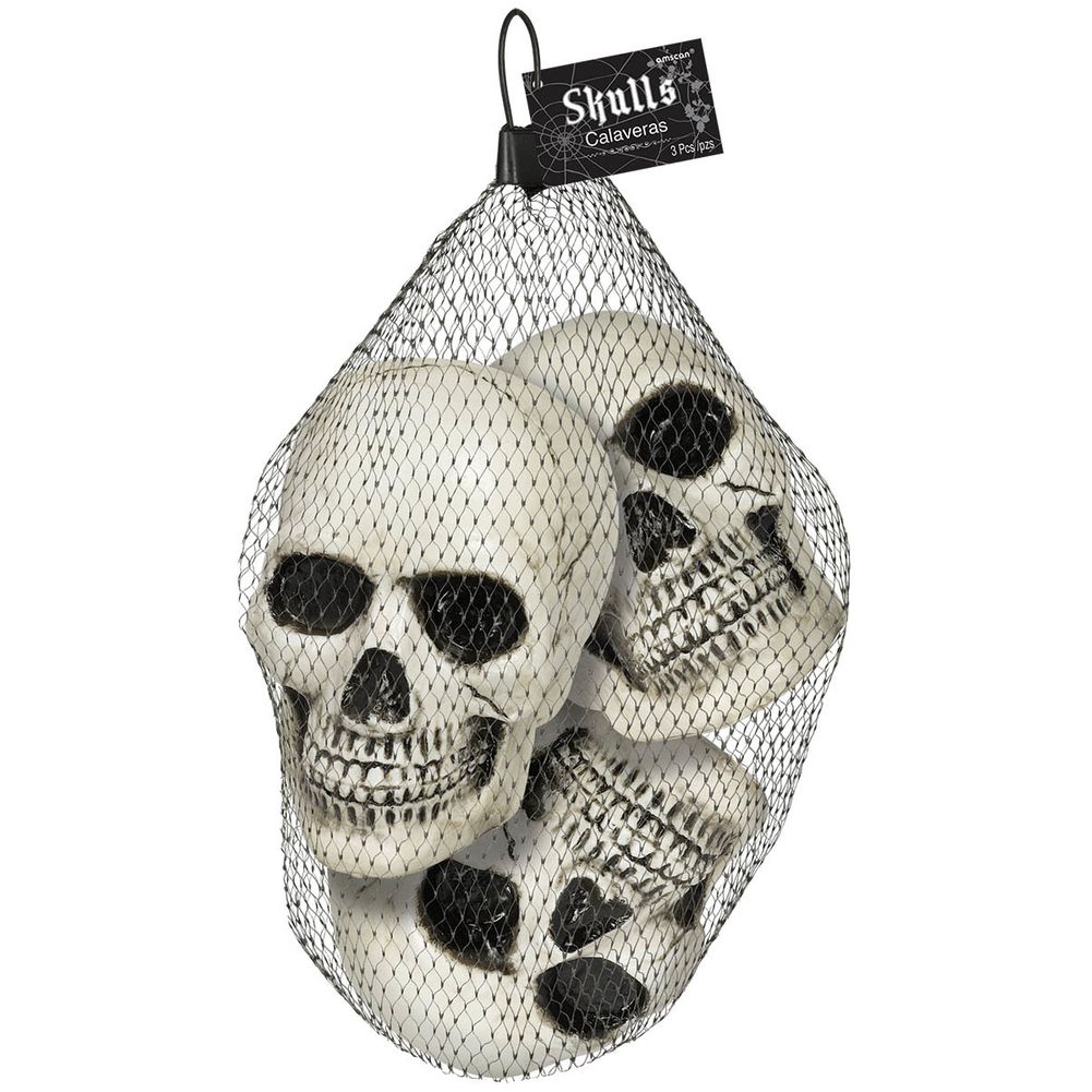 Plastic Skulls (3ct)