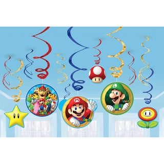 Super Mario Hanging Swirls (12 ct)