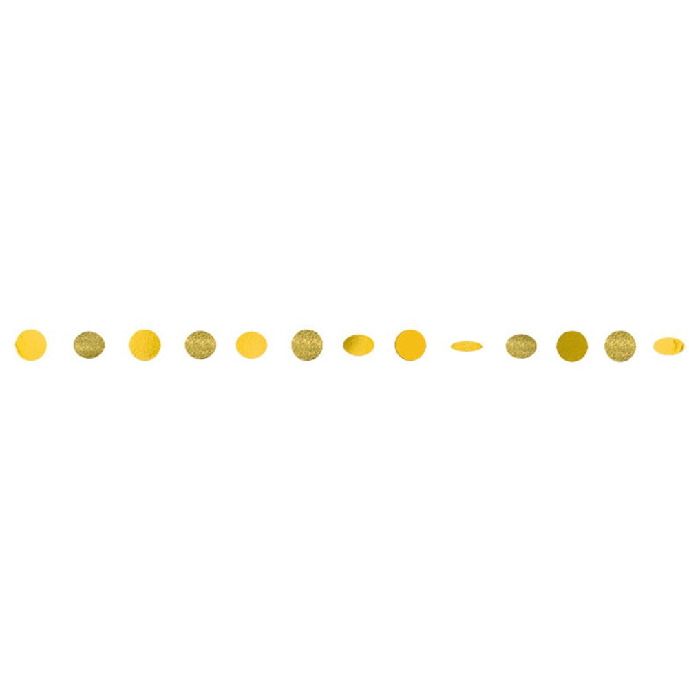 Sunshine Yellow Round Glitter String Garlands, 6ct
