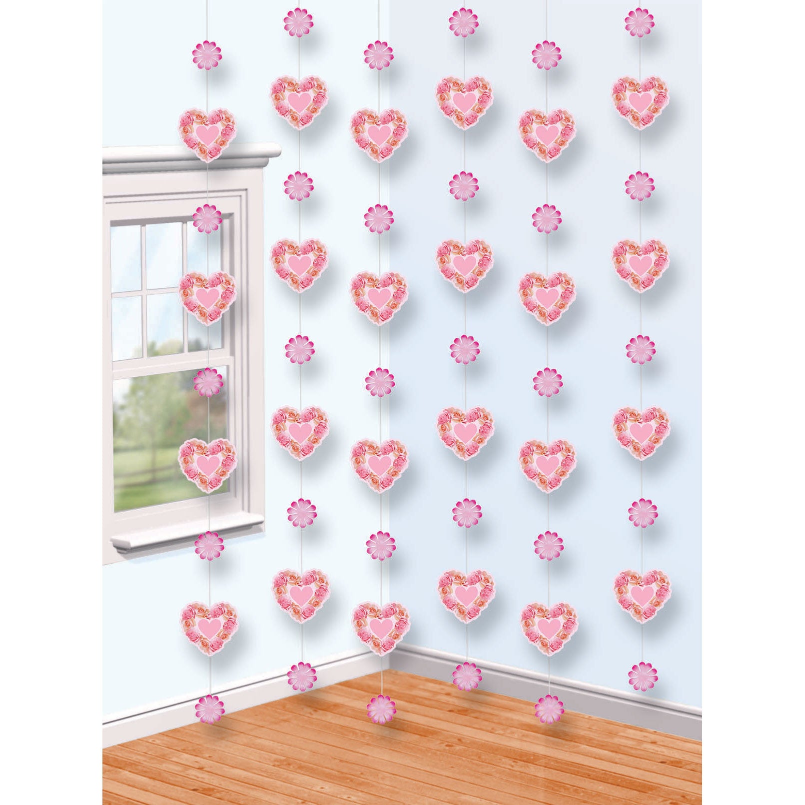 Flower and Heart Hanging Stringer