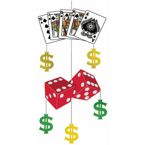 Casino Clear Hanging Decoratio