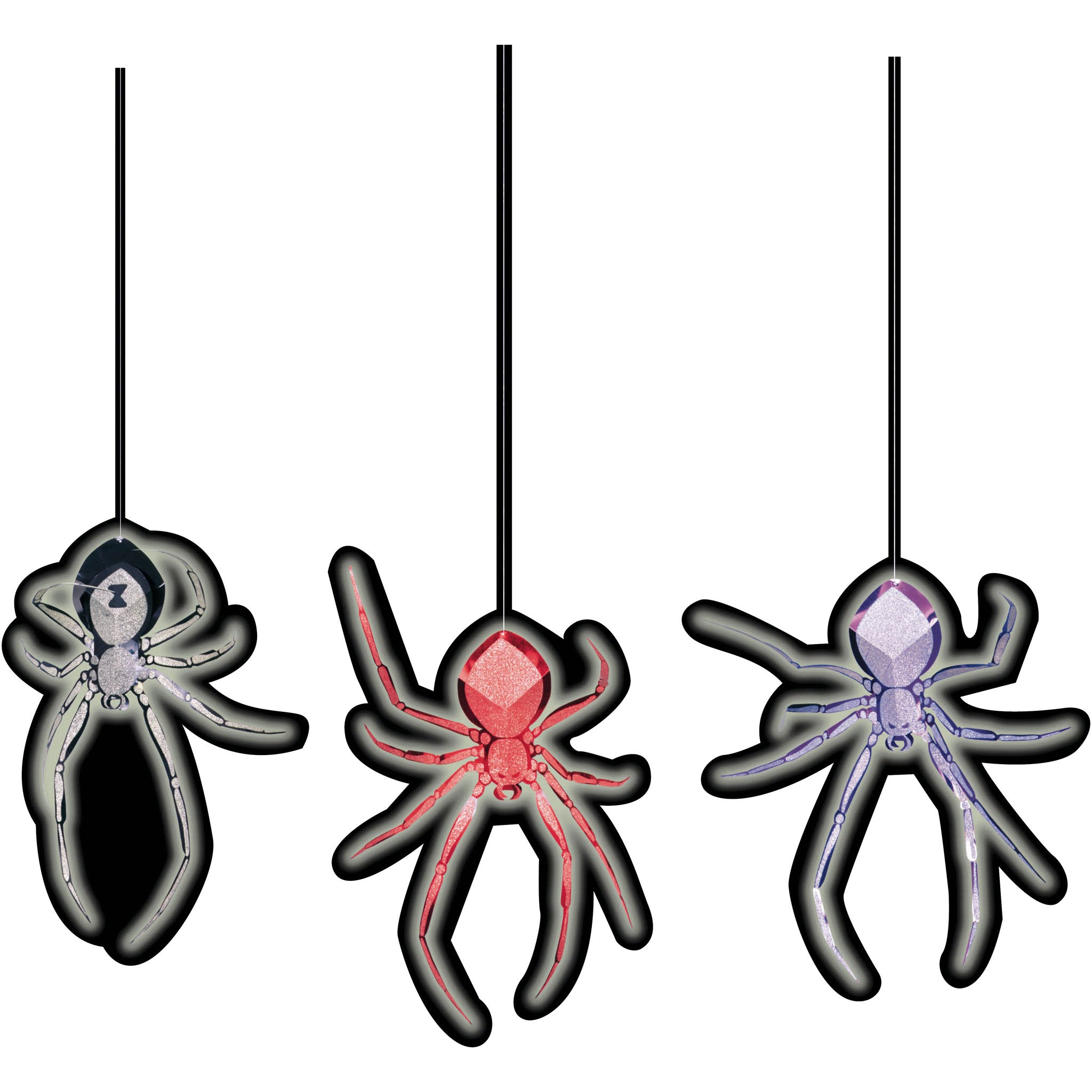 GID Foil Spider 3D Hanging Decoration