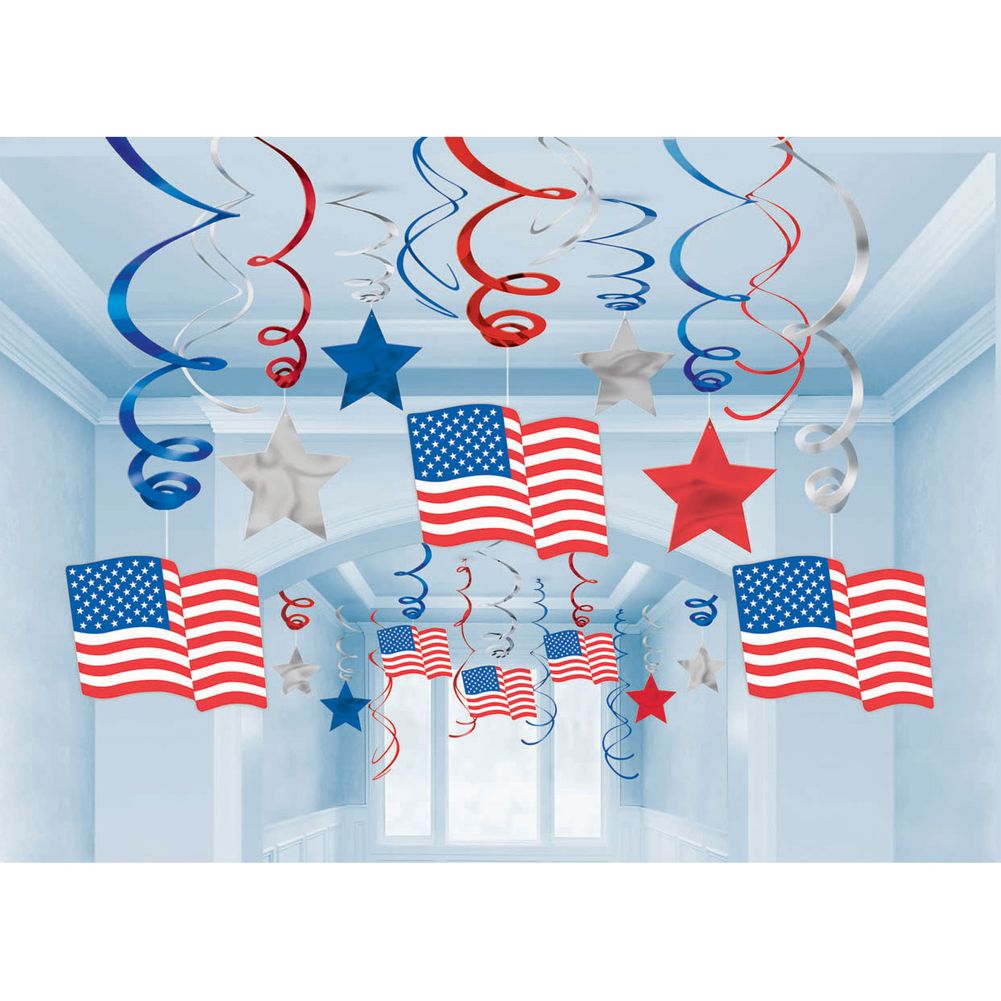 Patriotic Swirl Decoration Mega Pack