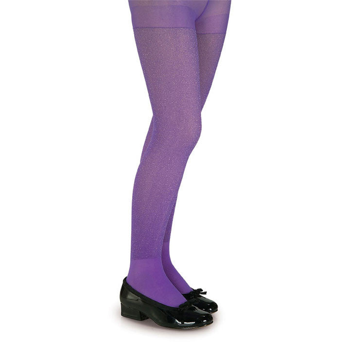 Purple Glitter Tights Child Large