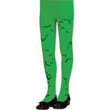 Lime Bat Print Tights Child Large
