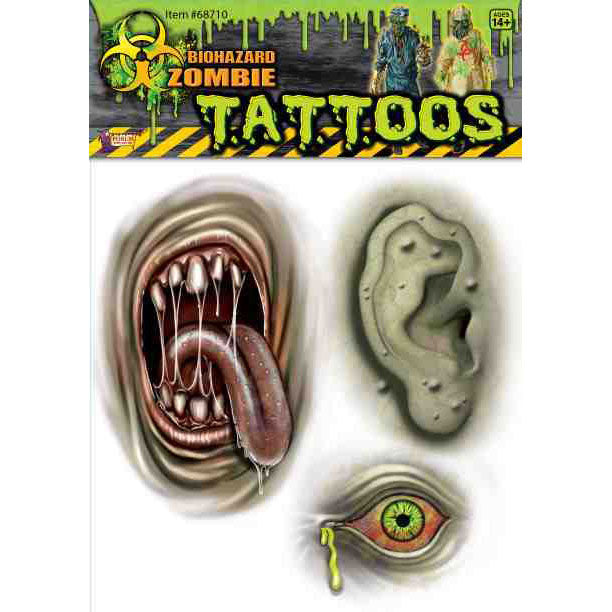 Biohazard Mutant Body Part Tattoo