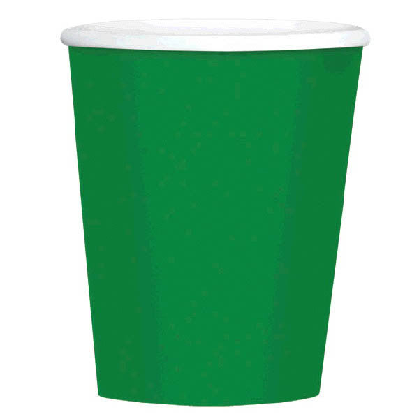 Festive Green 12oz Coffee Cups