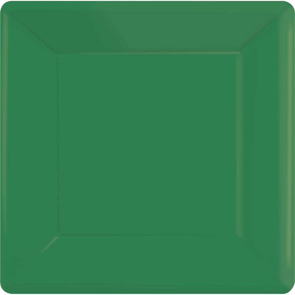 Festive Green Square Paper Banquet Plates (20ct)