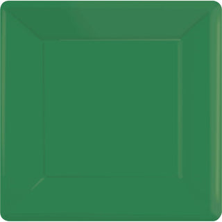 Festive Green Square Paper Banquet Plates (20ct)