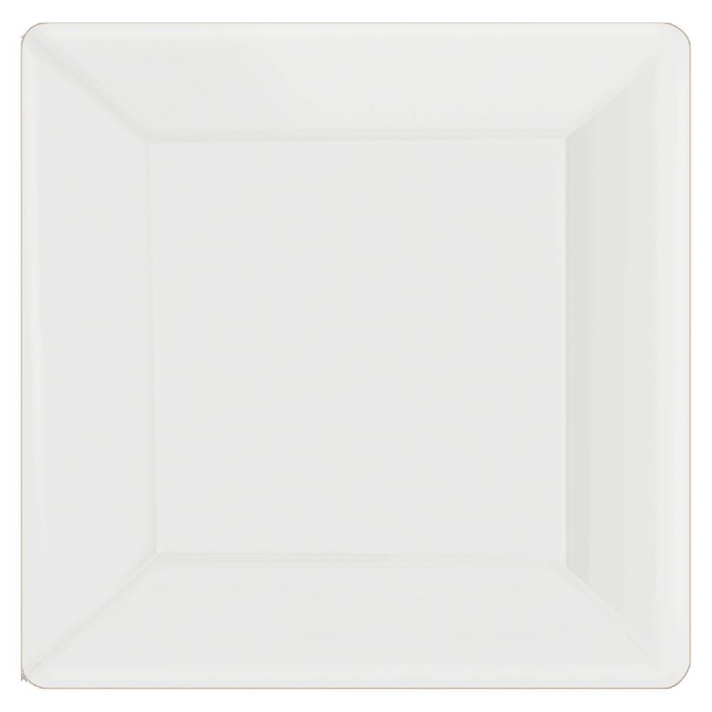Frosty White Square Paper Banquet Plates (20ct)