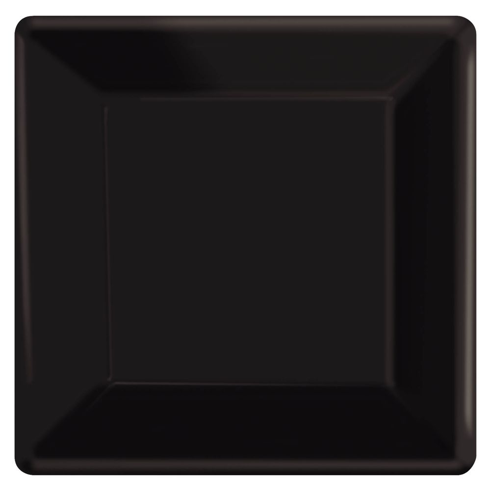 Jet Black Square Paper Banquet Plates (20ct)