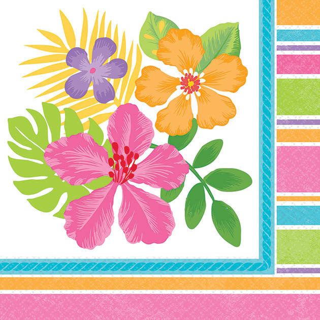 Sophisticated Hibiscus Beverage Napkins (36ct)